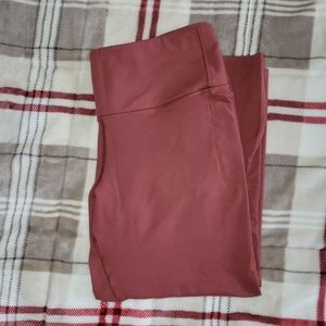 UA Meridian leggings, crop, red/burnt orange